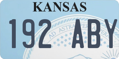 KS license plate 192ABY
