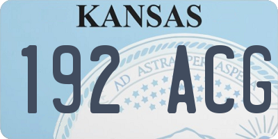 KS license plate 192ACG