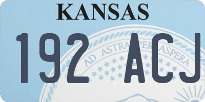 KS license plate 192ACJ