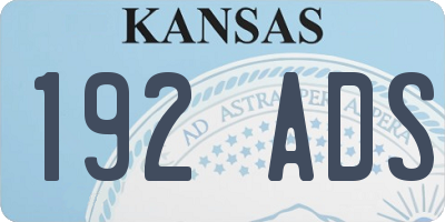 KS license plate 192ADS