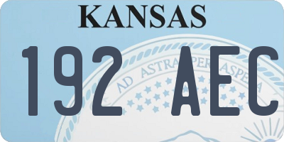 KS license plate 192AEC