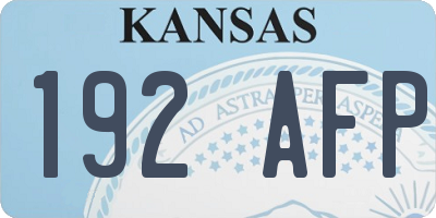 KS license plate 192AFP