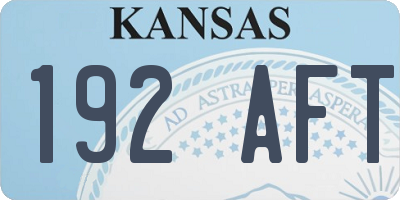 KS license plate 192AFT