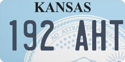 KS license plate 192AHT