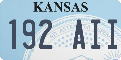 KS license plate 192AII