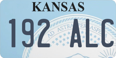 KS license plate 192ALC
