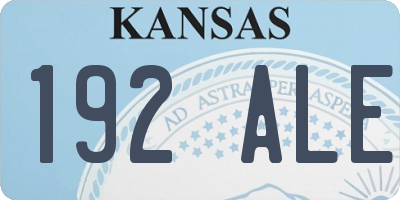 KS license plate 192ALE