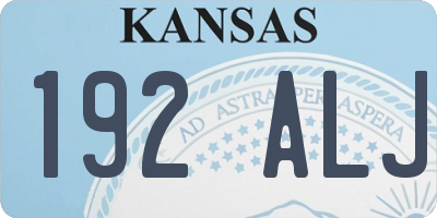 KS license plate 192ALJ