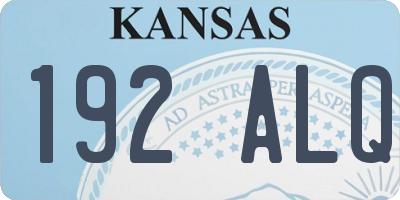 KS license plate 192ALQ