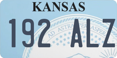KS license plate 192ALZ