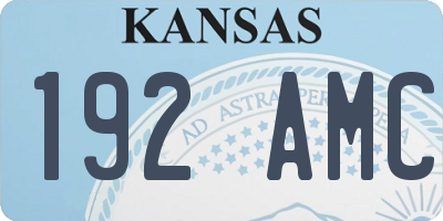 KS license plate 192AMC