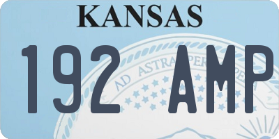 KS license plate 192AMP