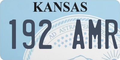 KS license plate 192AMR