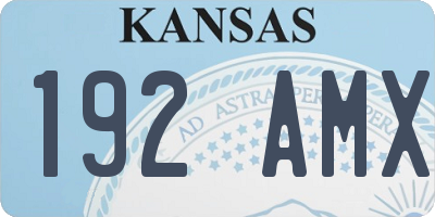 KS license plate 192AMX