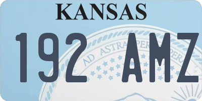 KS license plate 192AMZ