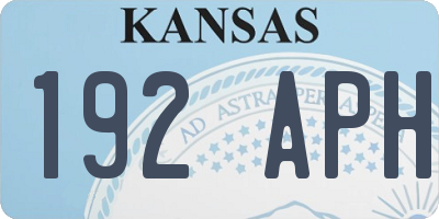KS license plate 192APH