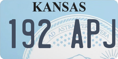 KS license plate 192APJ