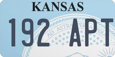 KS license plate 192APT