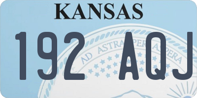 KS license plate 192AQJ