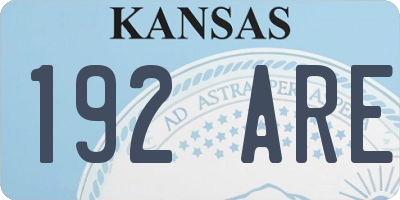 KS license plate 192ARE