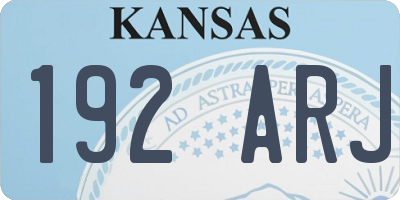 KS license plate 192ARJ