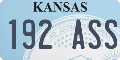KS license plate 192ASS