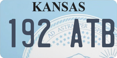 KS license plate 192ATB