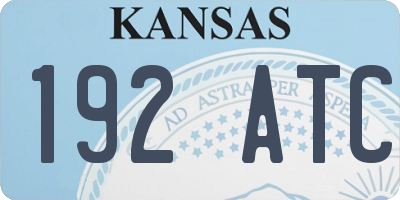 KS license plate 192ATC