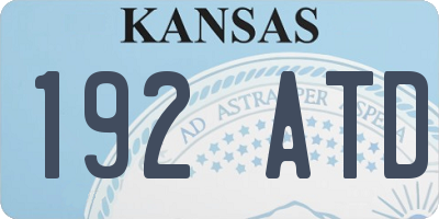 KS license plate 192ATD