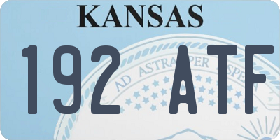 KS license plate 192ATF