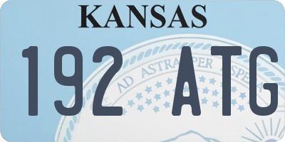 KS license plate 192ATG