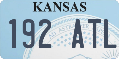 KS license plate 192ATL