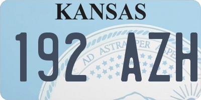 KS license plate 192AZH