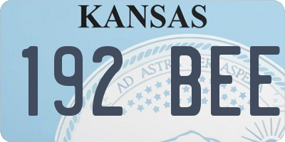 KS license plate 192BEE