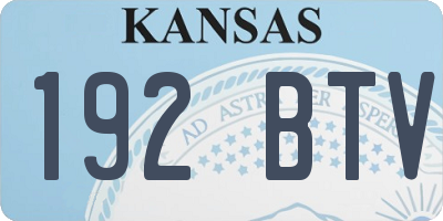 KS license plate 192BTV
