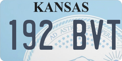 KS license plate 192BVT