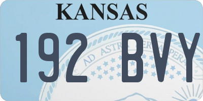 KS license plate 192BVY