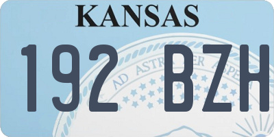 KS license plate 192BZH