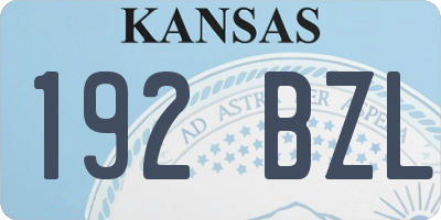 KS license plate 192BZL