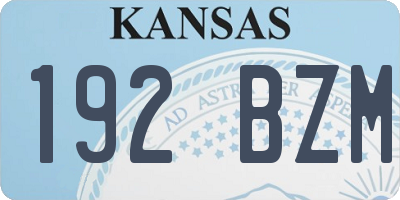 KS license plate 192BZM