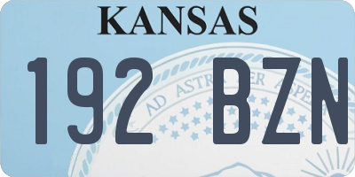 KS license plate 192BZN