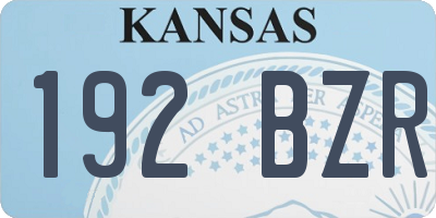 KS license plate 192BZR
