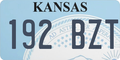 KS license plate 192BZT