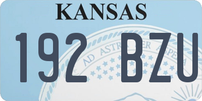 KS license plate 192BZU