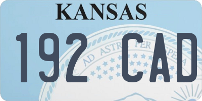 KS license plate 192CAD