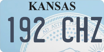 KS license plate 192CHZ