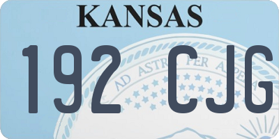 KS license plate 192CJG