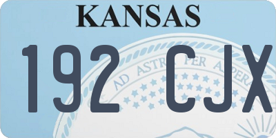 KS license plate 192CJX
