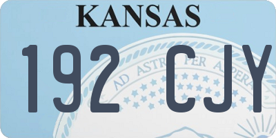 KS license plate 192CJY