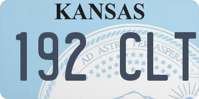 KS license plate 192CLT
